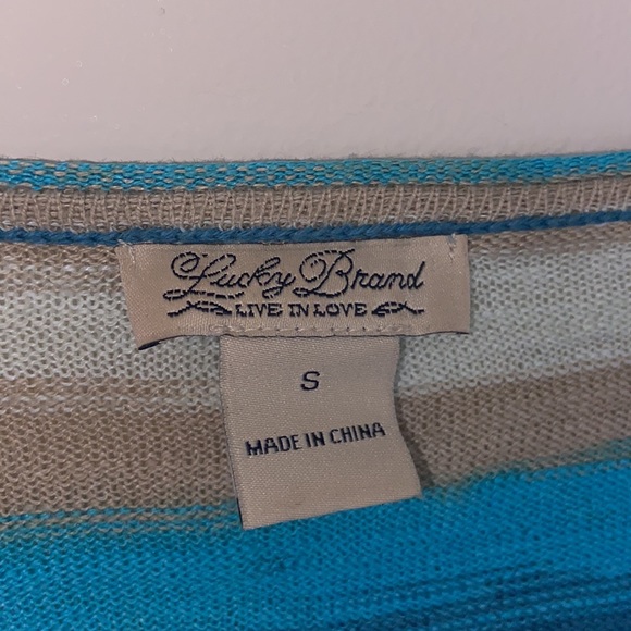 Lucky Brand Striped Lightweight Sweater Size Small - Picture 3 of 5